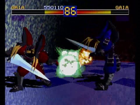 Battle Arena Toshinden - (Gaia) Final Boss battle vs. Gaia & finale.