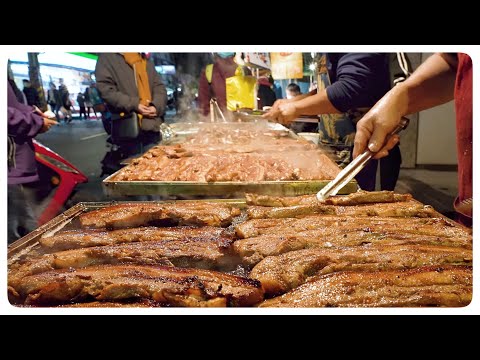 Best drunk food in Taiwan !! Slate Boar Barbecue - Taiwanese Street Food