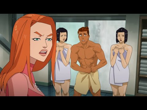 Invincible - Atom Eve sees Dupli-Kate with Rex Splode in Shower (4K) - S1E03