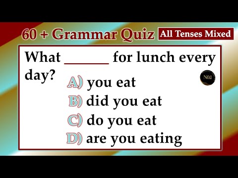 60 + Basic English Grammar Questions You Must Know | Mixed Grammar MCQs | No.1 Quality English