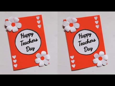 {last minute} teachers day card idea at home/gift for teachers/easy card making/happy teachers day