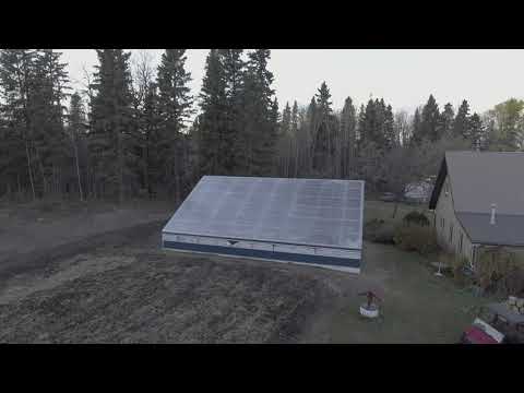 Aerial Video Of Our New Passive Solar Greenhouse - No Audio