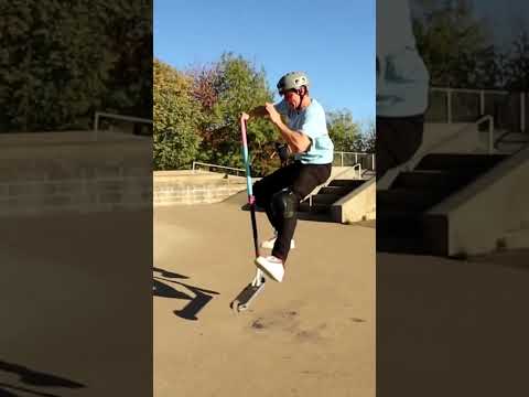 World’s Tallest Scooter VS Fingerwhip!🛴 #scooter #skatepark #spanner #spannerflip #nopman