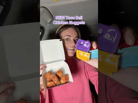 NEW Taco Bell Chicken Nuggets 🍗🔔💜🧡 #tacobell #tacobellqween #tacobellmukbang #tacobellislife