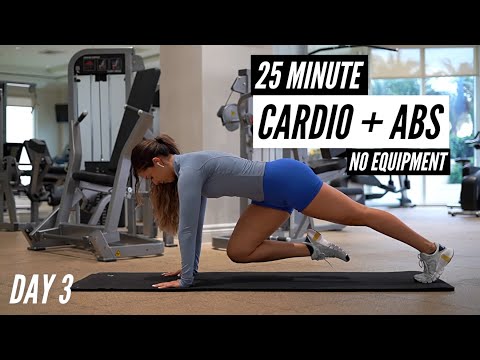 DAY 3 - 25 MIN INTENSE CARDIO & ABS WORKOUT - NO EQUIPMENT