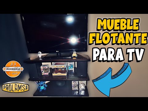 📺 MUEBLE FLOTANTE PARA TV ✅ - ESTILO  INDUSTRIAL - JJ HERRERIA Y MAS