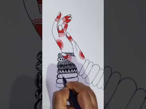 girl's hand mandal art.. #mandalarts #mandalaart #shortsfeed #youtubeshorts #shorts #shortvideo