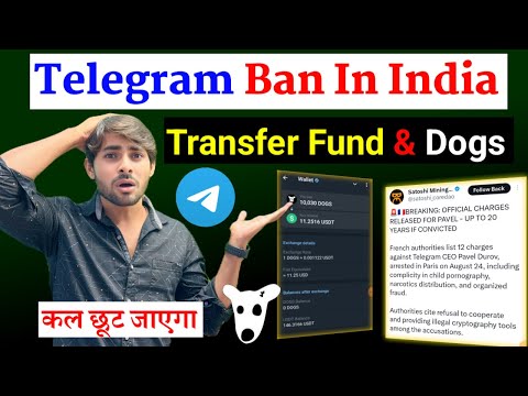 Telegram Ban in India🚨|| Telegram Dogs Wallet Withdrawal || Dogs Coin || Durov Pavel | Crypto Wala