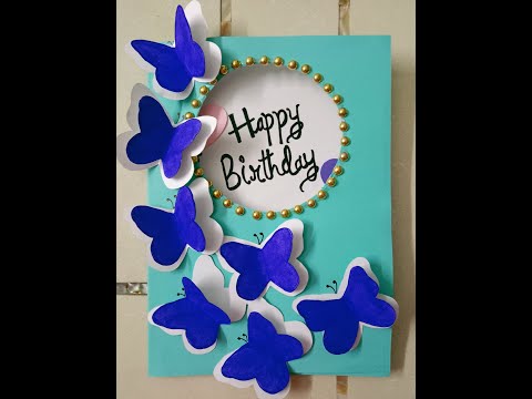 How to make Butterfly Birthday Card // Handmade easy card Tutorial