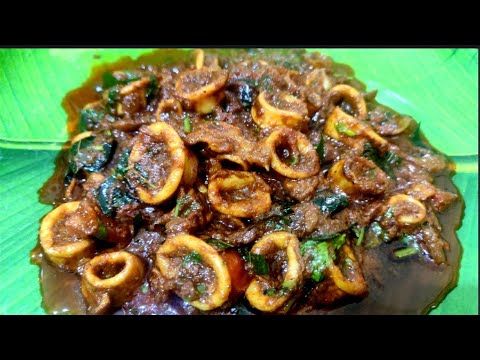 How to make Squid Fish masala Curry in Telugu/Delicious Kanava/squid 🐙 fish curry😋