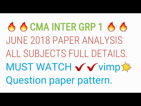 cma inter question paper analysis june 2018 GRP 1