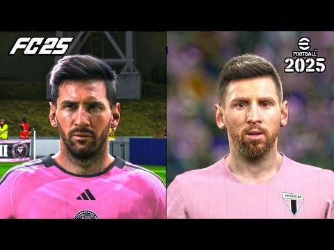 EA Sports FC 25 vs eFootball 2025 • Comparison LIONEL MESSI