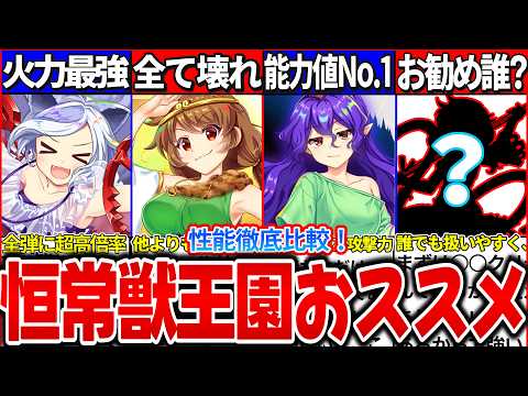 【ゆっくり解説】〇〇が圧倒的!?東方ロスワ新キャラ獣王園御三家の性能比較・誰をガチャるかお勧め紹介！