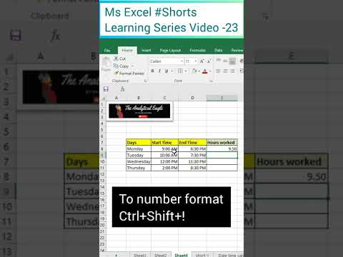 23 #Shorts | How to Calculate Time Difference in MS Excel | Ms Excel Tricks & Tips