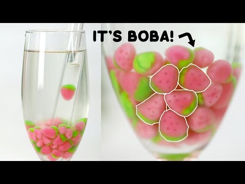 I Made Strawberry BOBA! Homemade Boba Pearls