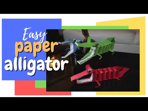 Paper Alligator Arts & Crafts - A fun paper activity for older kids and easy enough for younger kids