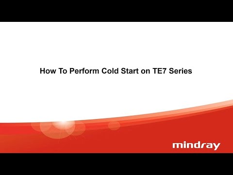 How to Perform Cold Start on TE7 Ultrasound