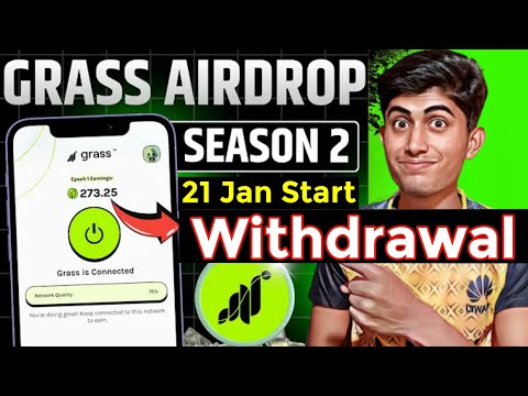 Grass Airdrop Season 2 withdrawal |Grass Mining Airdrop Season 2 Claim And Withdraw | Grass Airdrop