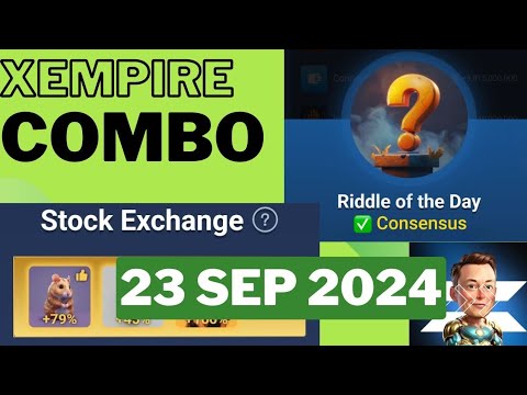 XEmpire Combo and Riddle of the day 23 SEP 2024 | Crypto Airdrops XEmpire Airdrop