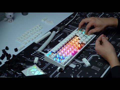 Glorious Panda Lube & Typing Sound on Tofu 60% E-White l Polycarbonate Plate