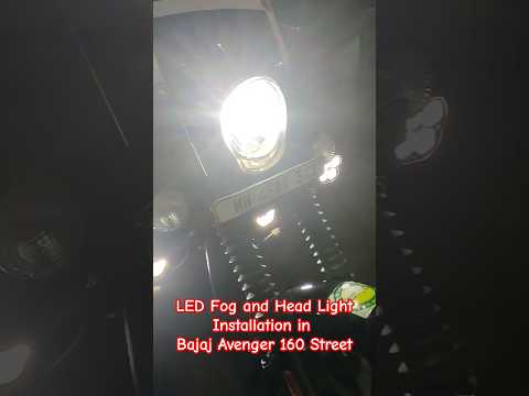 LED Fog and Head Light Installation #ledfoglamp #ledfoglights #bajajavenger160street #bajaj