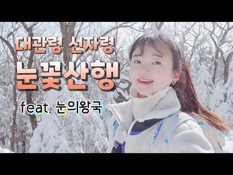 [설산ASMR] 대관령 선자령 눈꽃 산행! 하얀 눈 맘껏 보고 밟고 왔어요 (설산먹방, 휴게소 쇼핑 언박싱, 썰매타기)