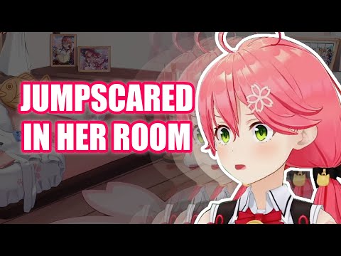 Miko Got Jumpscared in Her Own Room 【Hololive English Sub】