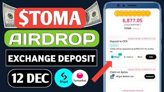 Tomato $TOMA Token Bitget Wallet exchange deposit Start | Toma Token Stake & Airdrop 20 December