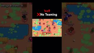 1vs9 No teaming#noteaming #brawlstars #clutch #1v9