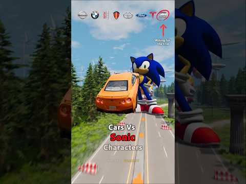 Cars vs Sonic Characters 😂❌  BeamNG.Drive #shorts #beamngdrive