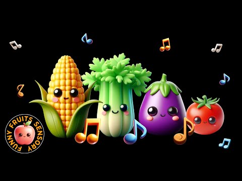 Baby sensory dancing Veggies video. Fun baby sensory videos. #BabySensory #highcontrast #babies