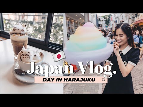 🇯🇵 Exploring HARAJUKU, TOKYO 1 Day 🗼 Cutest Cafes & Streetfood - Japan Travel Vlog 🇯🇵