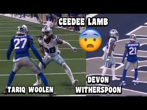 Ceedee Lamb Vs Devon Witherspoon & Tariq Woolen 🔥👀 Seahawks Vs Cowboys 2023 highlights (WR Vs CB)