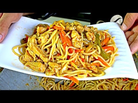 Restaurant Style Chicken Chow mein Recipe - Chicken Noodles Recipe - Chicken Spaghetti Recipe