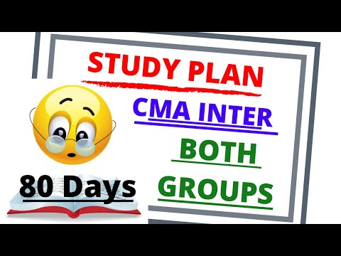 Study Plan - BOTH GROUP | 80 Days | CMA Inter | CMA Junction | June 2020 |