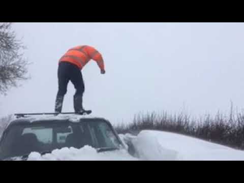 Snow drifts from the beast from the east.