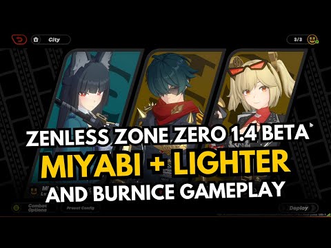 Miyabi, Lighter & Burnice Gameplay Showcase - Zenless Zone Zero 1.4 Beta