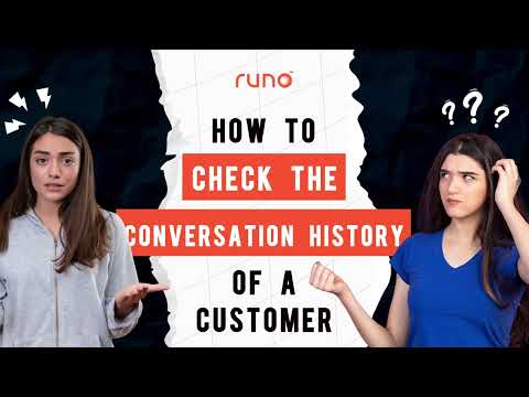 How to check the conversation history of a specific customer | Mobile App | Runo