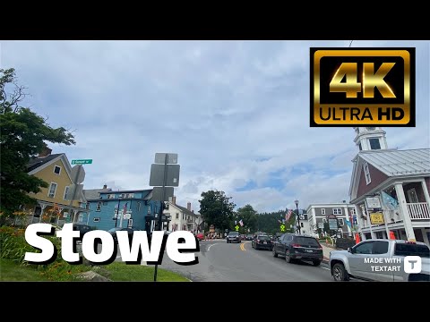 【4K】Stowe Vermont - Day Walk - July 2023