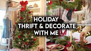 HOLIDAY THRIFT + DECORATE WITH ME | CHRISTMAS HOSTING ESSENTIALS