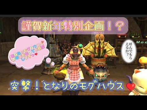 FF11 ヌコの日常 in Asura ～新年のこね配【突撃！となりのモグハウス】あなたの自慢のモグハウスへお邪魔させてくだちぃ❤【お年玉＆プレゼントを持って！】ワクテカがとまらにゃいっ～