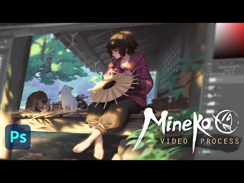 Mineko chill with CAT - LOFI - Painting part 2