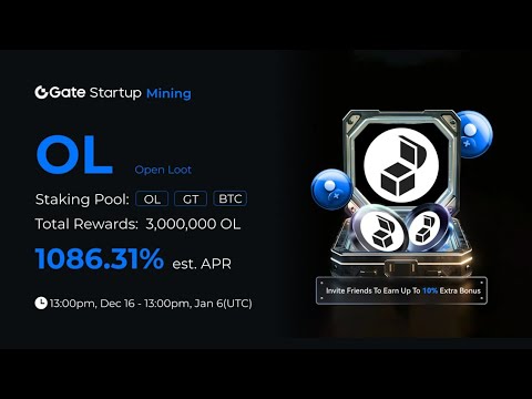 CLAIM FREE 3,000,000 OL TOKEN AIRDROP ON GATE.IO STARTUP MINING