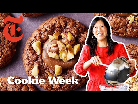 Molten Chocolate Hazelnut Cookies   Genevieve Ko   NYT Cooking