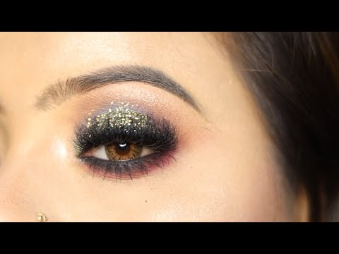 Smokey glittery eyeshadow | Duo chrome eyeshadow in easy steps  | Shruti Makeover