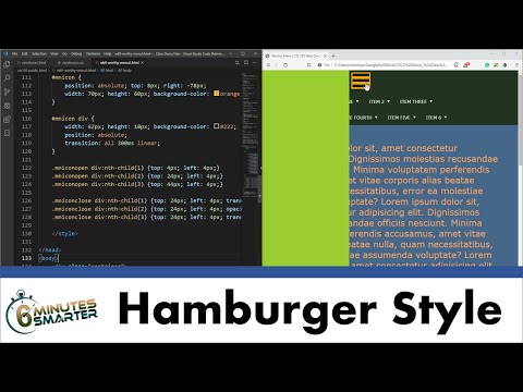 Styling the Animated Hamburger Icon for Mobile Navigation