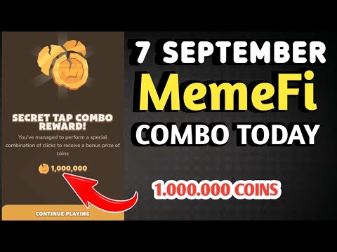 MEMEFI SECRET COMBO TODAY 7 SEPTEMBER 2024 | MEMEFI DAILY COMBO | MEMEFI COMBO TODAY | MEMEFI COMBO