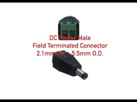 DC Power Male Field Terminated Connector - 2.1mm I.D. - 5.5mm O.D. P#1000