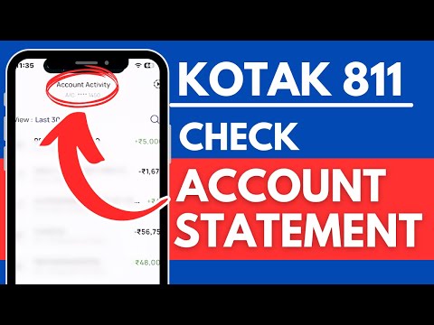 Kotak 811 Account Statement Download - How To Get Ac Statement From Kotak811 App