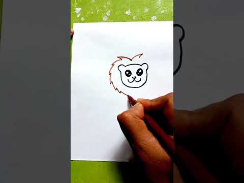 how to draw lion easy #youtubeshorts #shorts #shortsvideo #viralvideo #lion #easyartwithbiplab